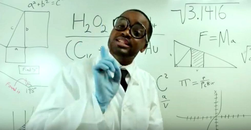 First he made a rap video welcoming his students. Now he's giving back in a bigger way.
