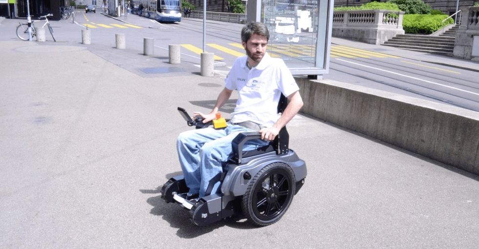 A group of Swiss students just conquered one of the biggest obstacles for wheelchair users: stairs.