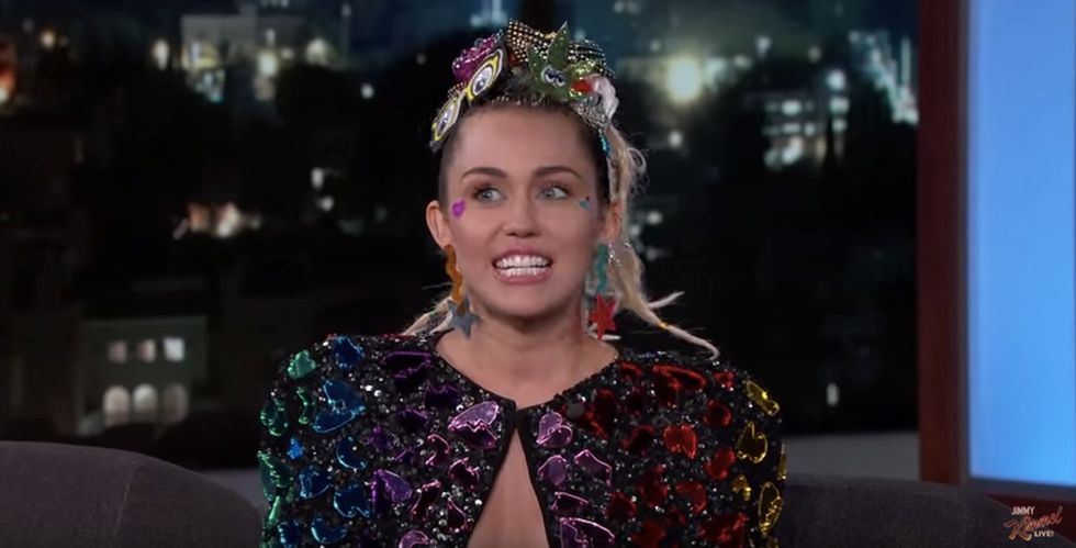 Miley Cyrus Makes Jimmy Kimmel Squirm With Her Exposed Skin Then