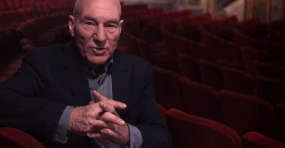 His father was an abuser. After Patrick Stewart found out PTSD was a factor, he made this appeal.