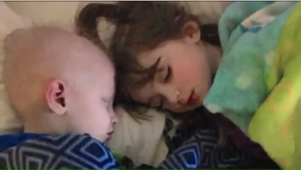 Somehow this little 4-year-old girl knew what she had to do when her brother got cancer.
