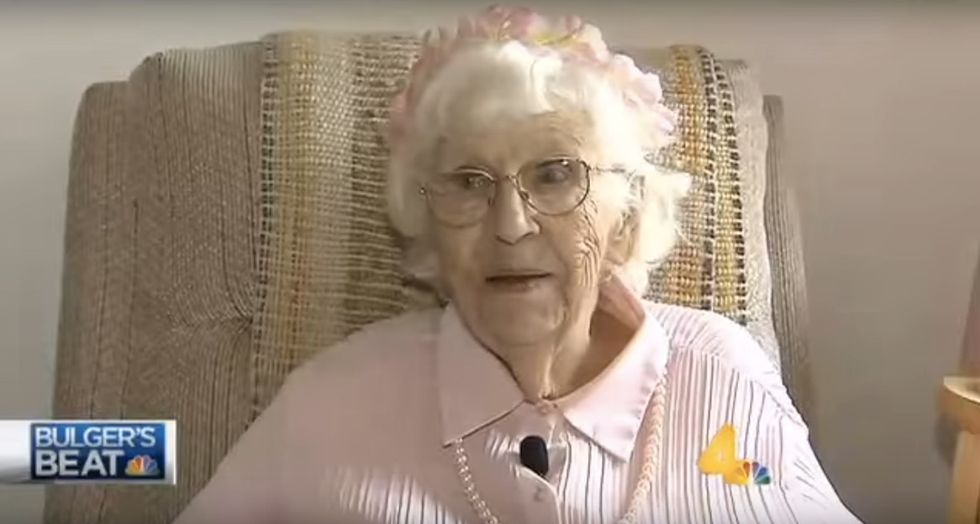 This 94-year-old's last bucket list item was 5 seconds on TV to say 3 words.