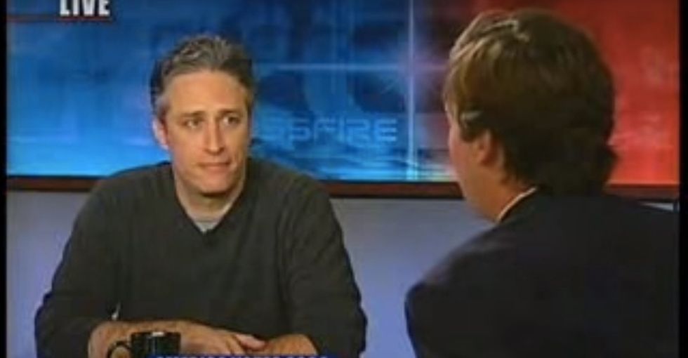 Jon Stewart's best moment wasn't on 'The Daily Show.' It was the day he eviscerated CNN.