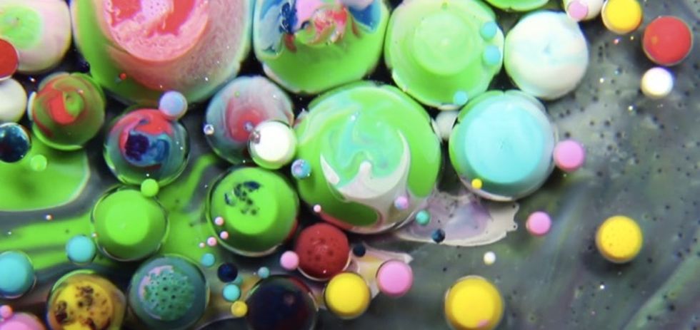 What color is love? An artist used milk and paint to make a beautiful guess.