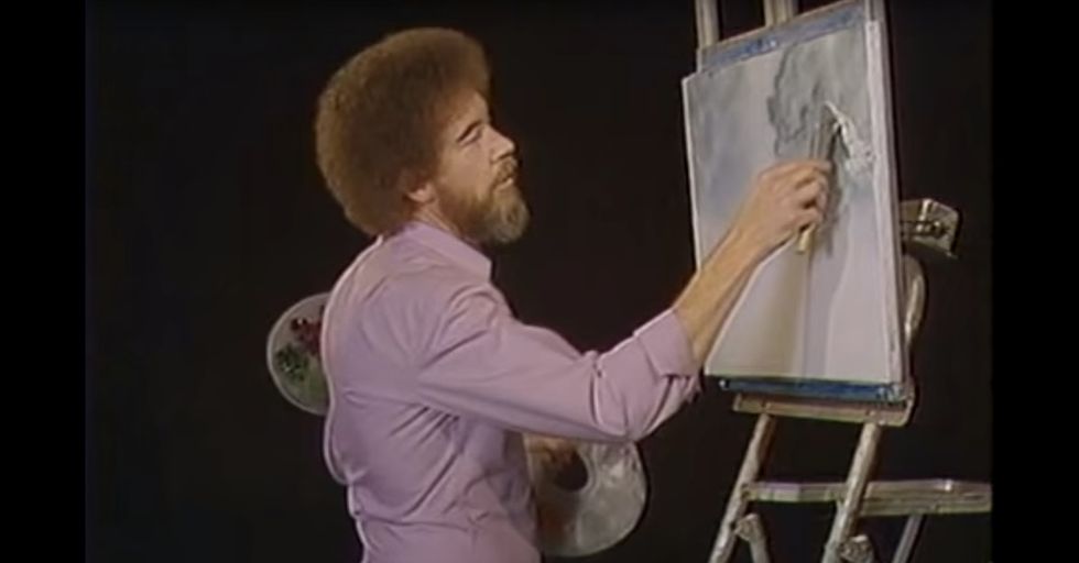 Bob Ross once painted only in gray for a colorblind fan. It was incredible.