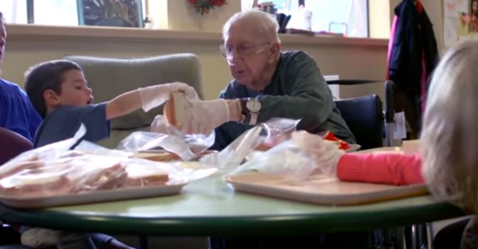 Kids and the elderly go together like peanut butter and jelly! Some nursing homes are catching on.