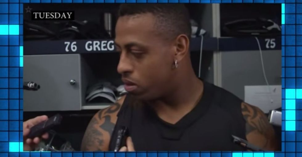Greg Hardy gets his you-know-what handed to him by Katie Nolan when he acts flippant about abuse.