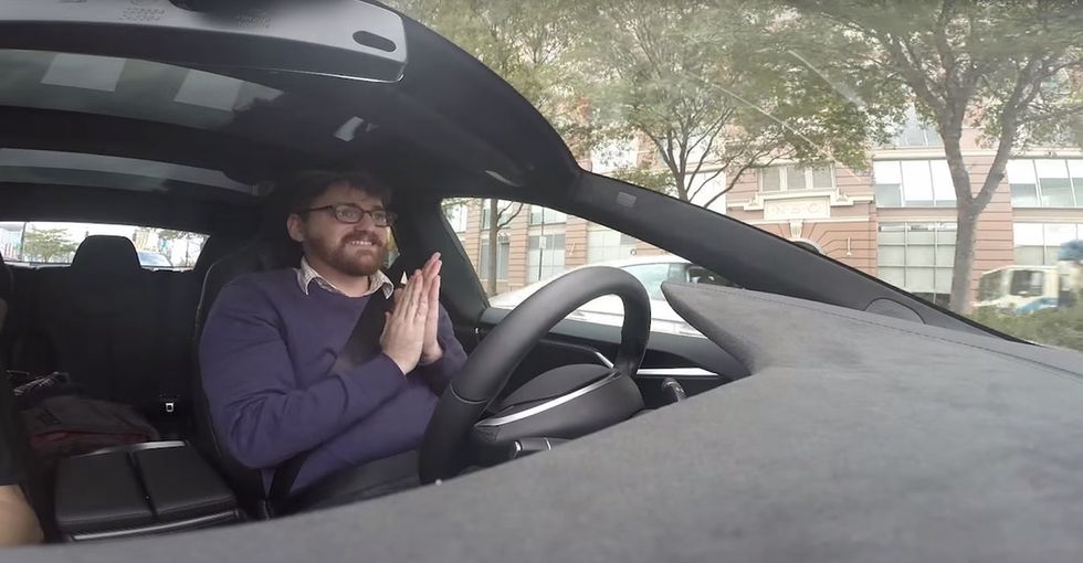 A writer tried Tesla's new autopilot car, and his reactions were priceless.