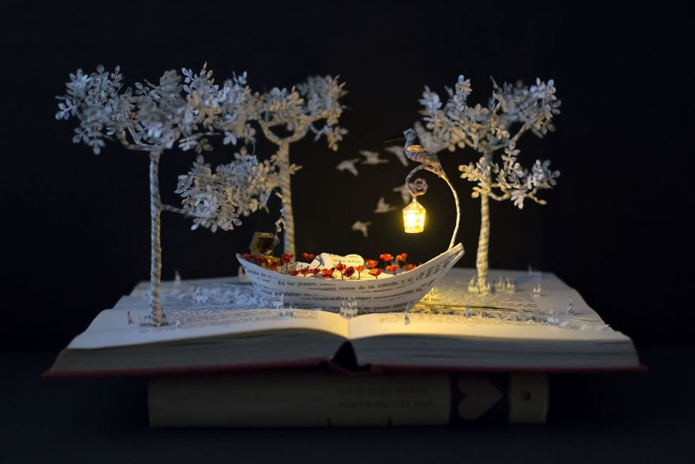 This woman makes incredible art from discarded books.