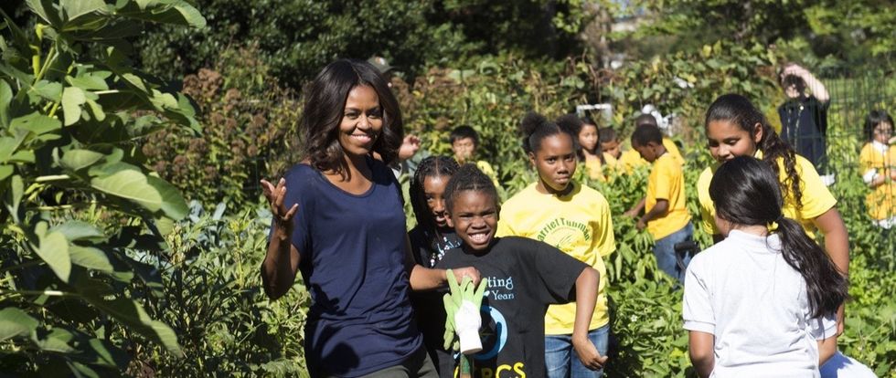 Photos from the fall harvest at the White House garden are here and they're super sweet.