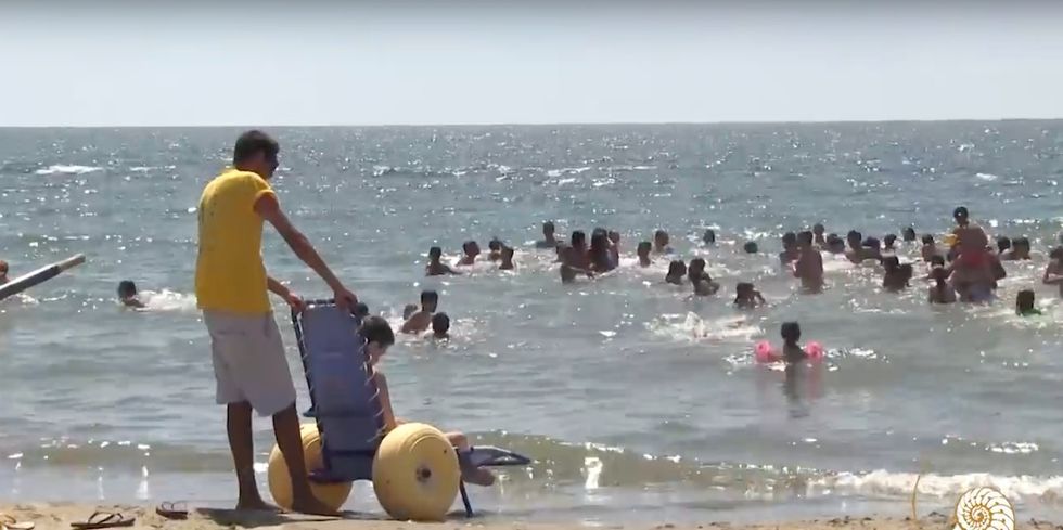 This charity that runs a beach for the disabled got a surprise donor: the pope.