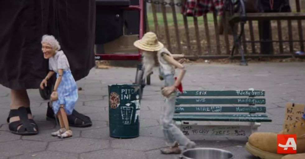 A puppeteer met an elderly former columnist. They decided to 'out-nice' each other and now look.