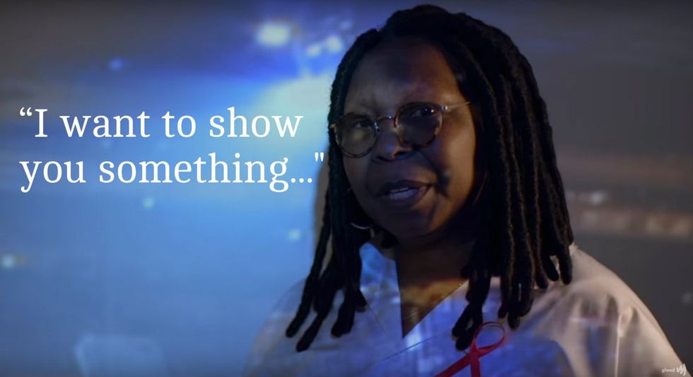 Celebs reveal the absurd reason why we haven't beaten AIDS in telling PSA.