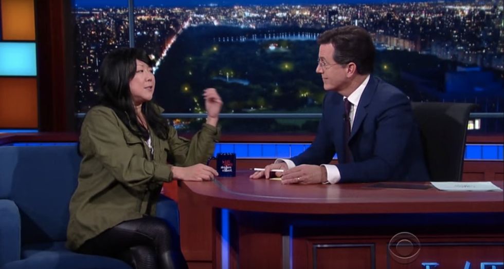 Margaret Cho challenges political correctness in her can't-miss interview with Stephen Colbert.