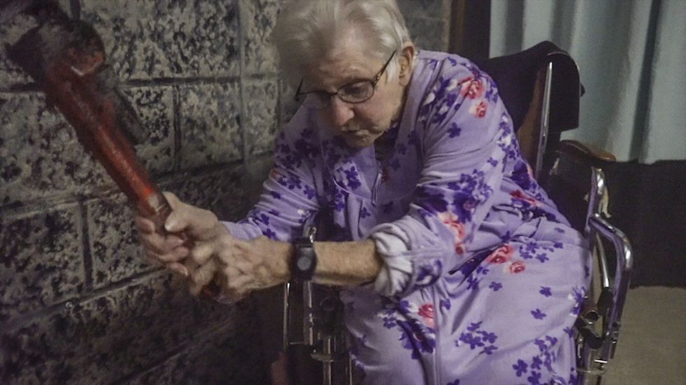 America is falling in love with this adorable haunted house grandma.