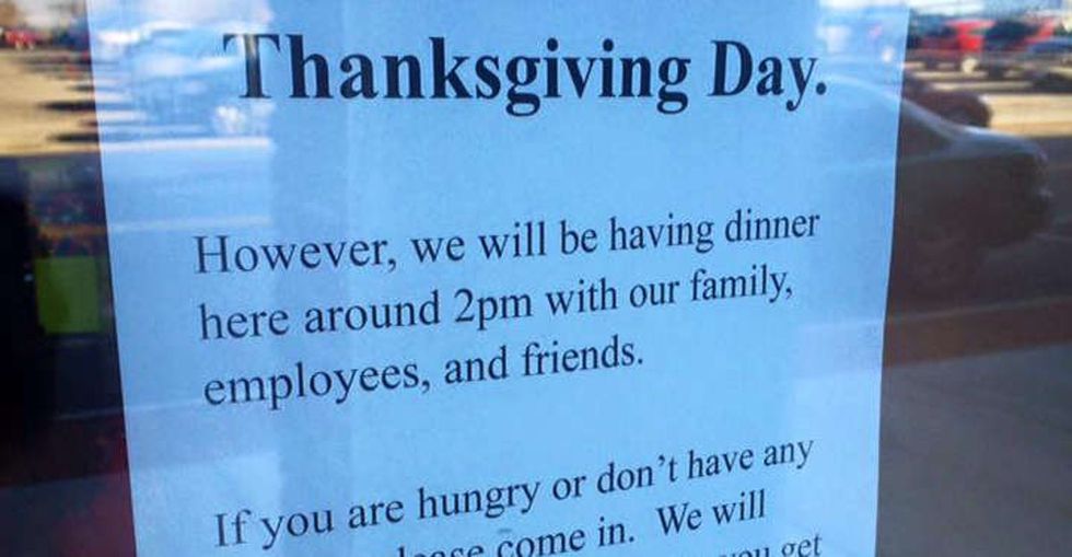 Why a pizza shop in Ohio is throwing a free Thanksgiving dinner for the homeless.