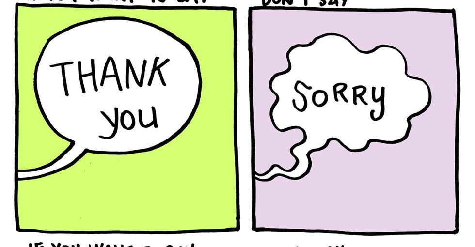 An 8-part comic for people who say 'I'm sorry' too often.
