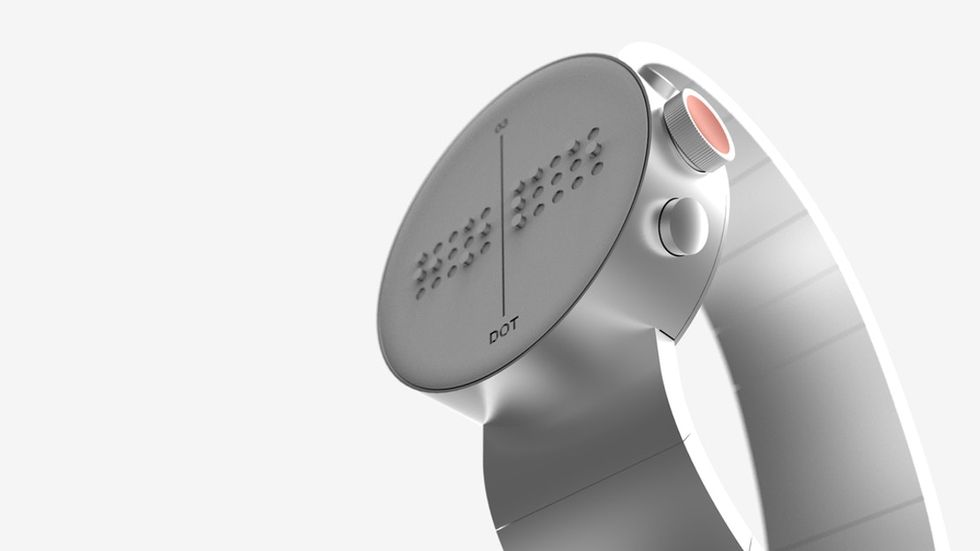 This incredible smartwatch converts texts and emails into braille.