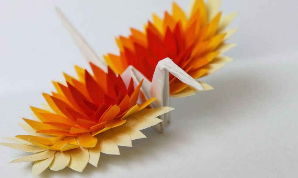 Check out one guy's daily journal made entirely of paper cranes.
