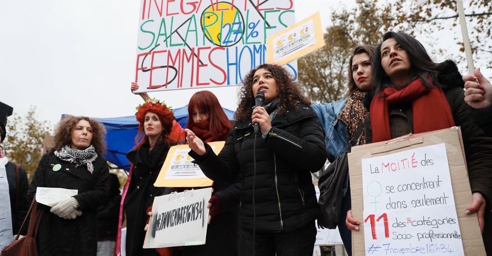 Women get paid less than men in France, so they staged a massive walkout in protest.