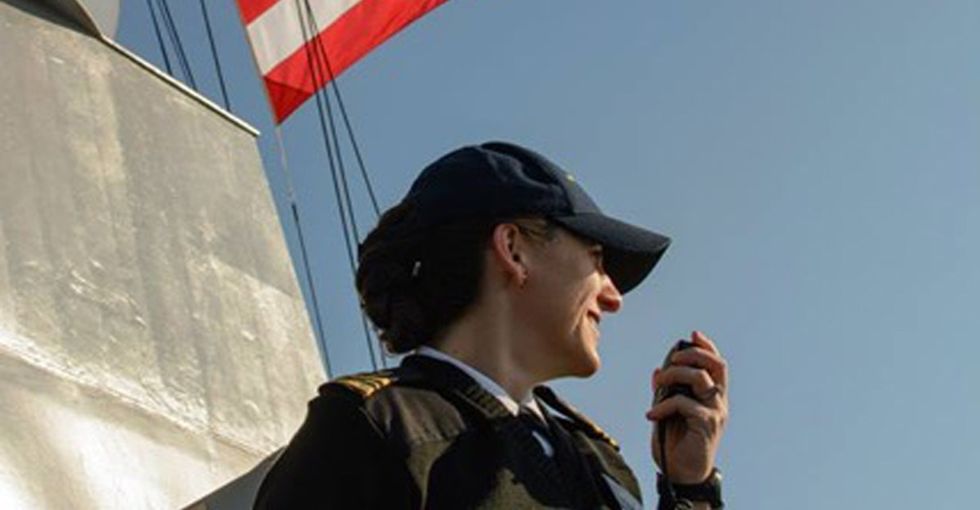 Being a commanding officer in the Navy takes guts. So does being her husband.