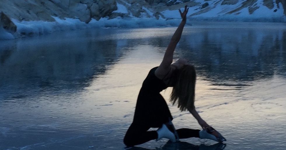 No one had ever skated on this frozen mountain lake. Until now.