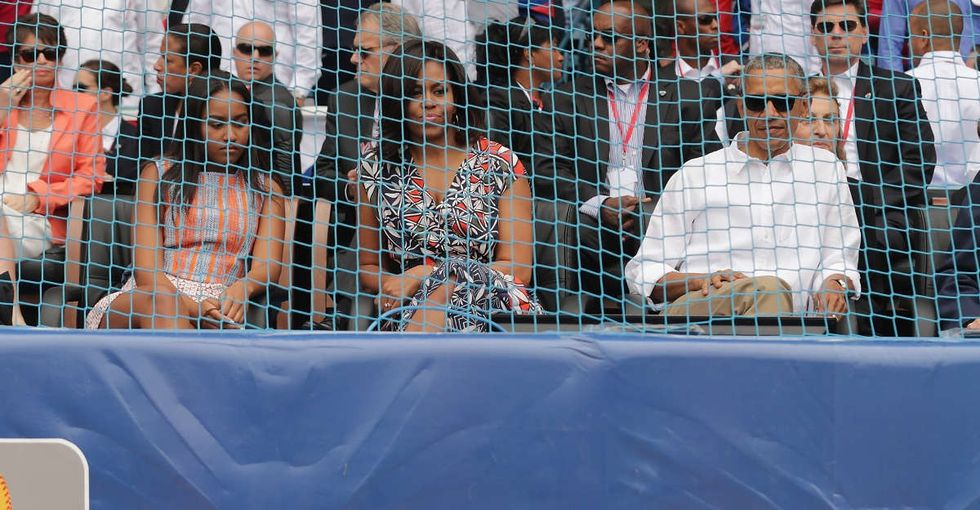 President Obama’s great response to why he went to a baseball game after a terror attack.