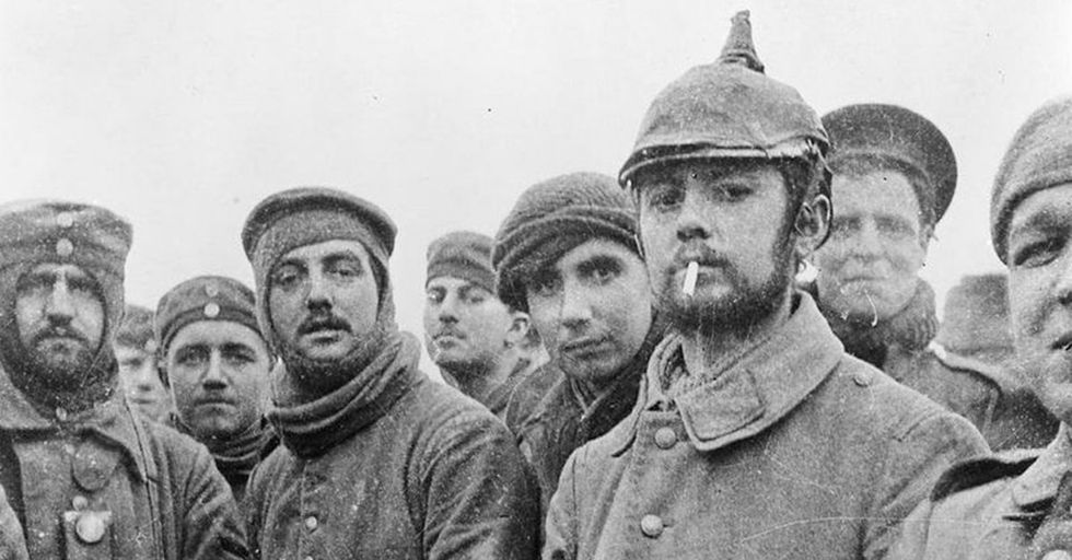 These soldiers were supposed to be enemies. They celebrated Christmas Eve 1914 together.