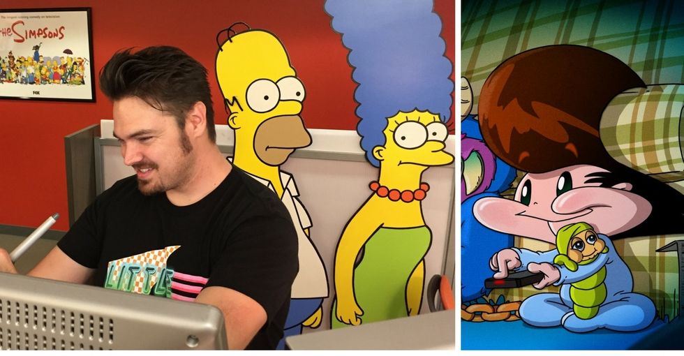 A 'Simpsons' animator's real-life struggle inspired a cartoon for kids with disabilities.