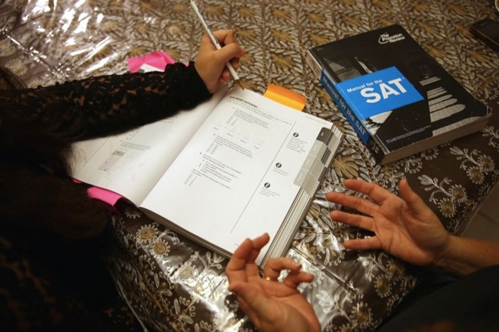 Can you answer this sample question from the newly redesigned SAT?