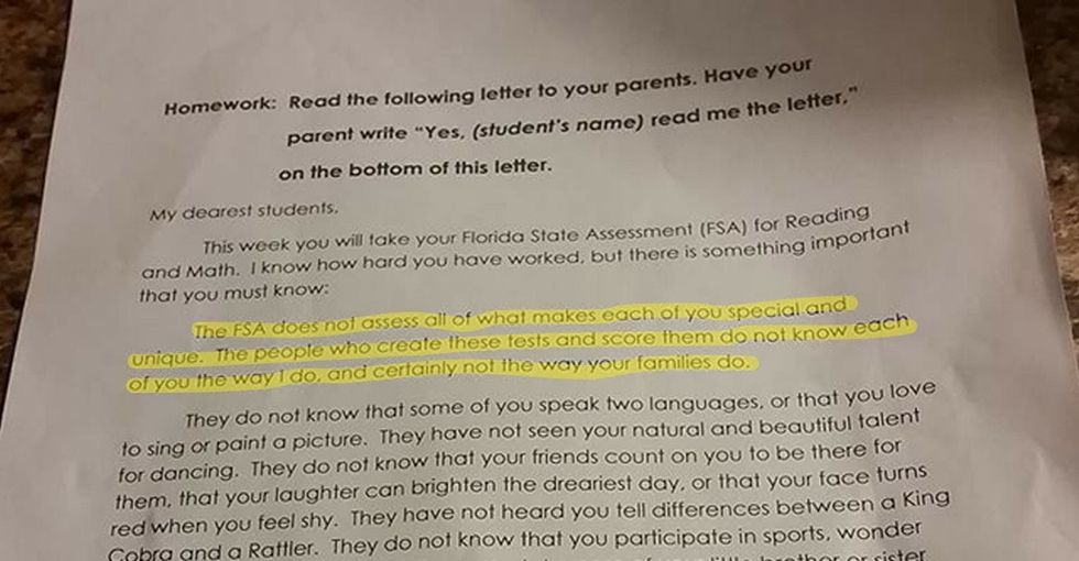 In one letter, a teacher sums up what test scores can't.