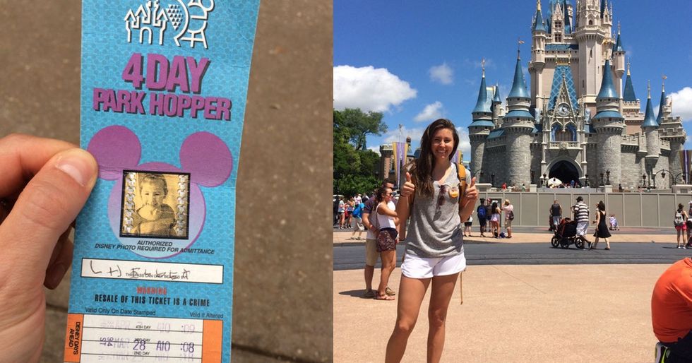 With one day left on a 22-year-old Disney World ticket, this woman made the most of it.