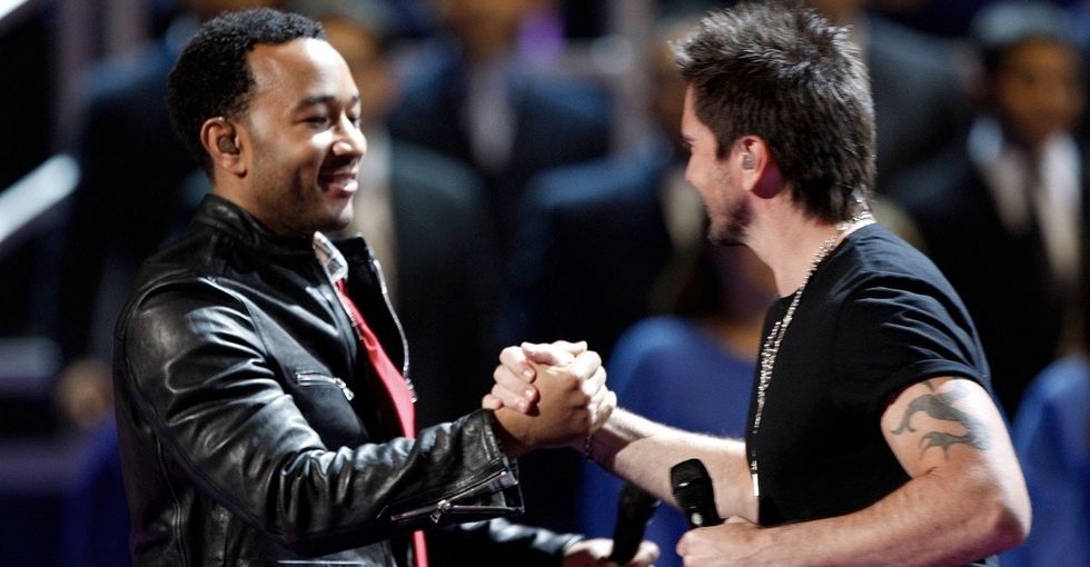 See John Legend and Juanes perform a powerful song for detainees.