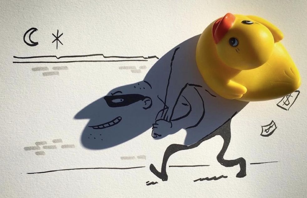 An artist turned the shadow of a teapot into an elephant. Then he kept going.