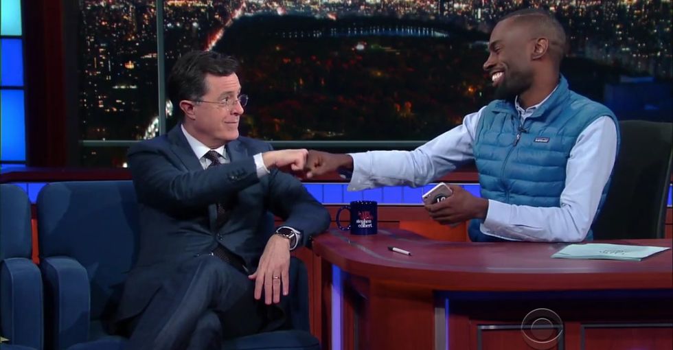 Watch DeRay Mckesson help Stephen Colbert understand white privilege.