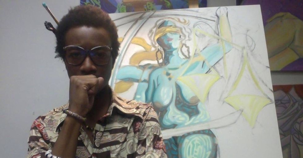 Kwadwo was painting a tribute to victims of police brutality. Then he almost became one.