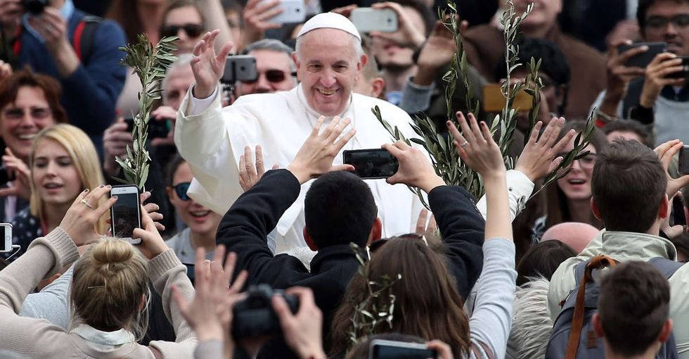 After Brussels, many leaders were quick to blame refugees. Here's what Pope Francis did.