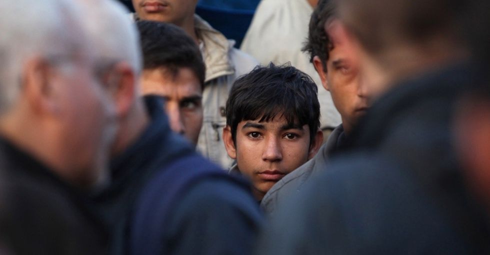 Incredible photos inside the Calais refugee camp as the French military forces people out.