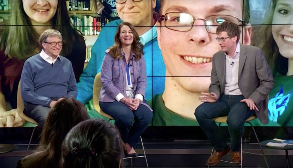 What did Bill and Melinda Gates tell a room full of teenagers from around the world?