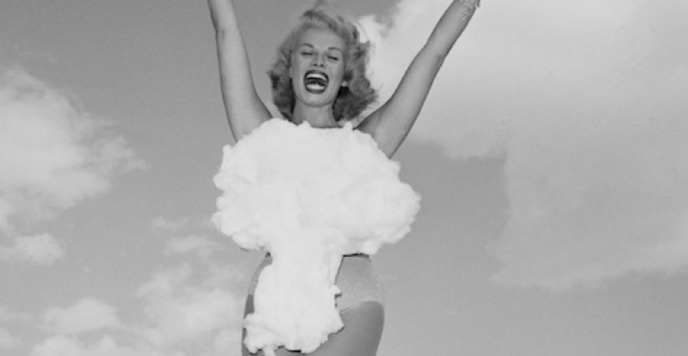 9 strange-but-true photos that capture Las Vegas' brief love affair with nuclear bombs.