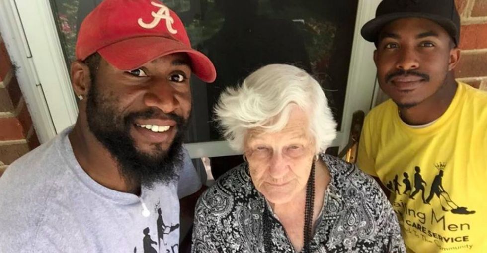 Why a photo of this 93-year-old and her lawn mowers is going viral.