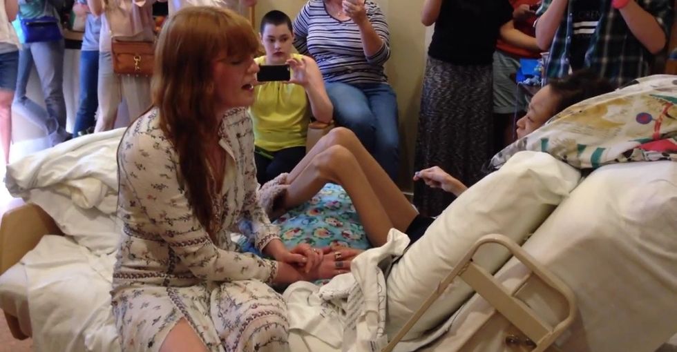 After getting sick, this 15-year-old missed her favorite band — until they surprised her.
