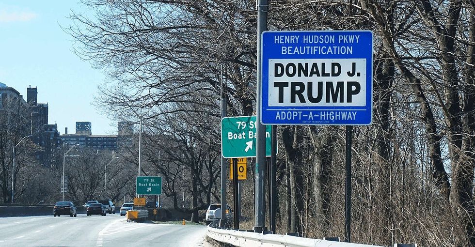 Donald Trump has an Adopt-a-Highway. I walked down it. Here's what I found.