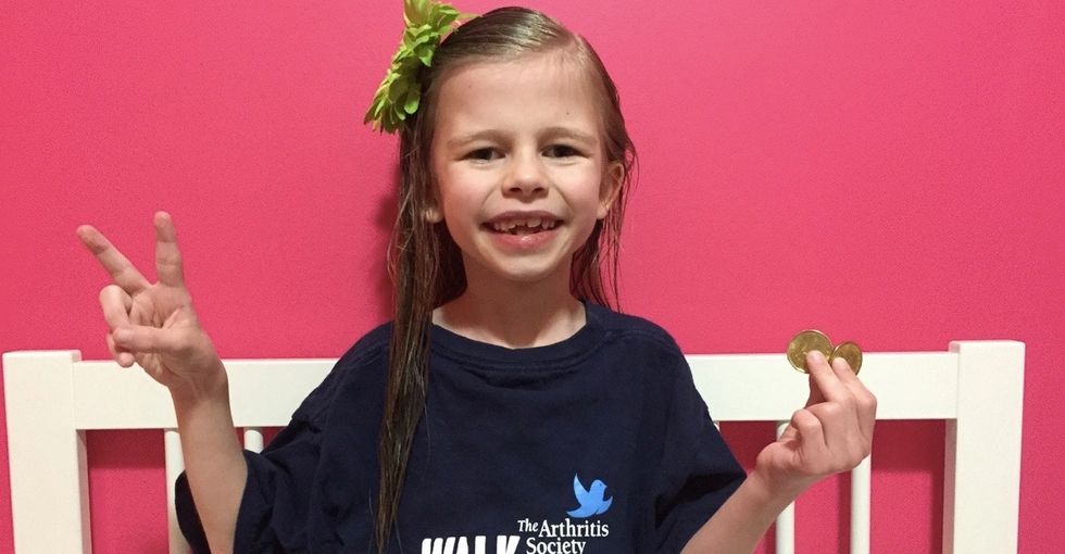 The heartwarming story of a little girl on a big mission to find a cure for arthritis.