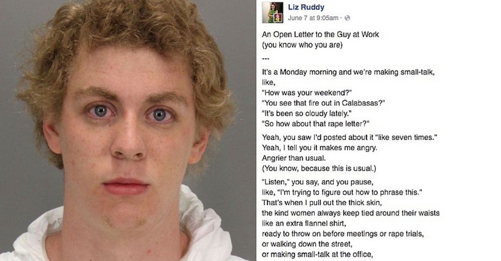 One woman's scathing letter to her coworker about Brock Turner and consent.