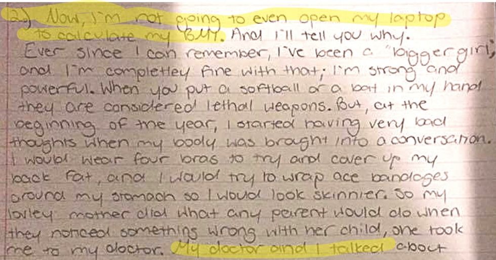 A girl was asked about BMI on a test. Her answer was mic-droppingly great.