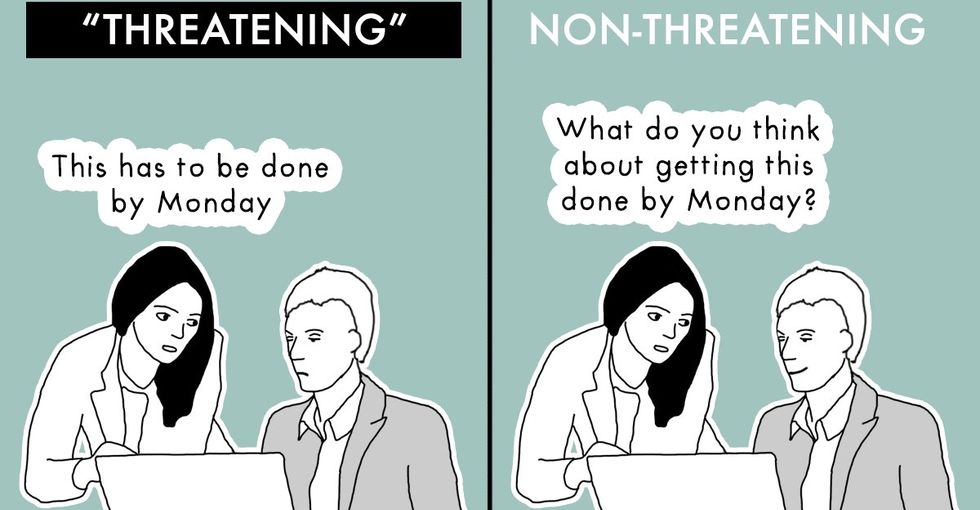 A series of comics takes a look at the struggles of being a woman in the workplace.