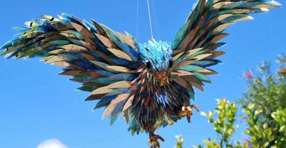 8 wacky and wonderful sculptures made from old CDs.