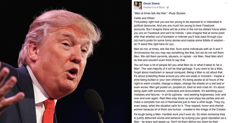 A dad explained Trump's words to his sons and made a powerful point about masculinity.