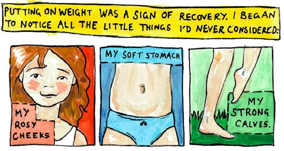 A comic explains the screwed-up reason people complimented this girl for being sick.